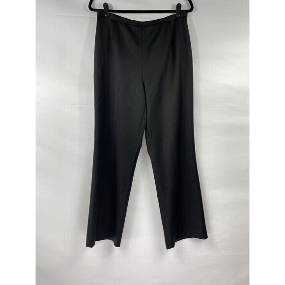 Lafayette 148 Trousers Dress Pants Black Size 10 Fully Lined Side Zip Wool - Picture 10 of 10